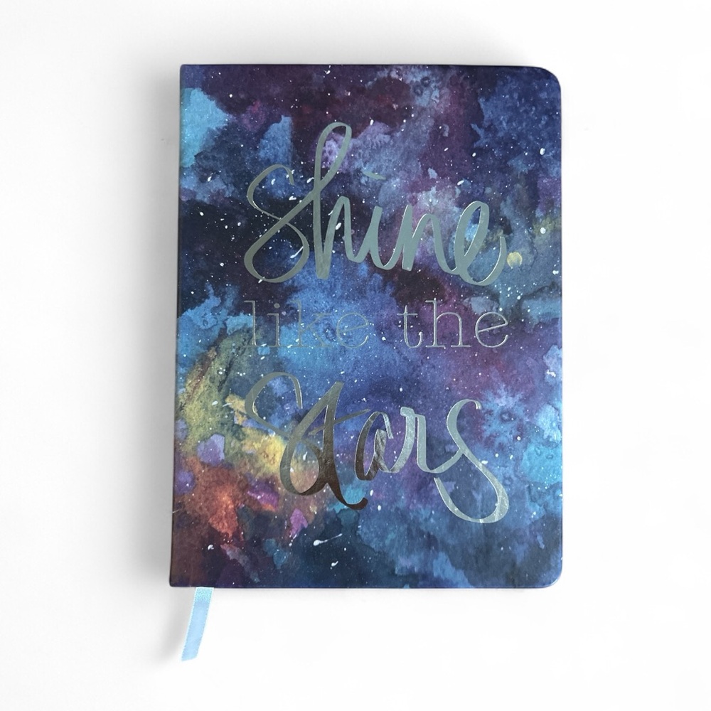Vegan Leather Galaxy Journal “Shine Like the Stars” 6x8 NWT - Picture 2 of 6